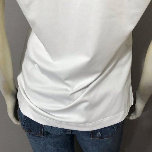 Adidas Climalite Womens Golf Pink & White Stripe Top Sz-Medium - Picture 9 of 11